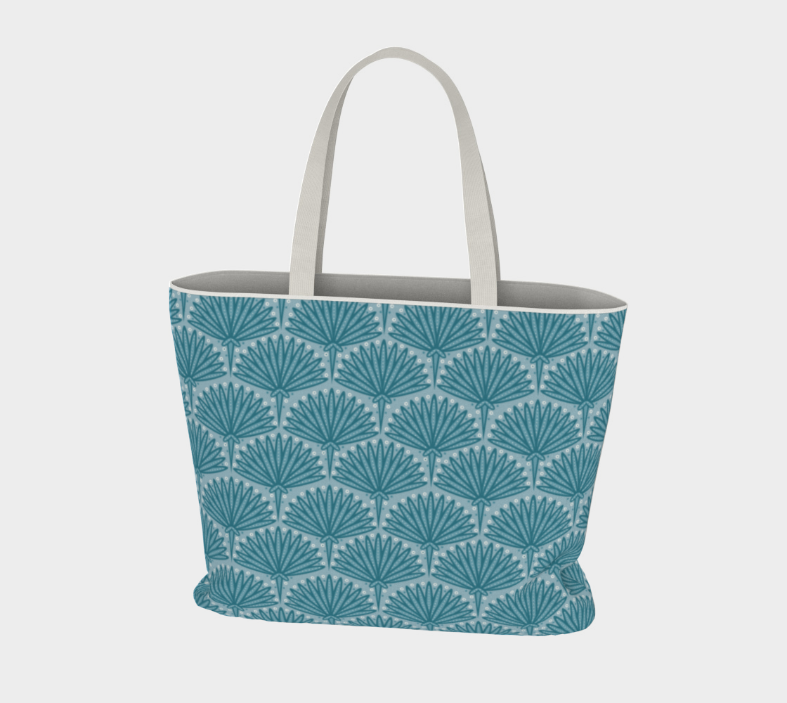 Robin Blue Palm Tote Bag