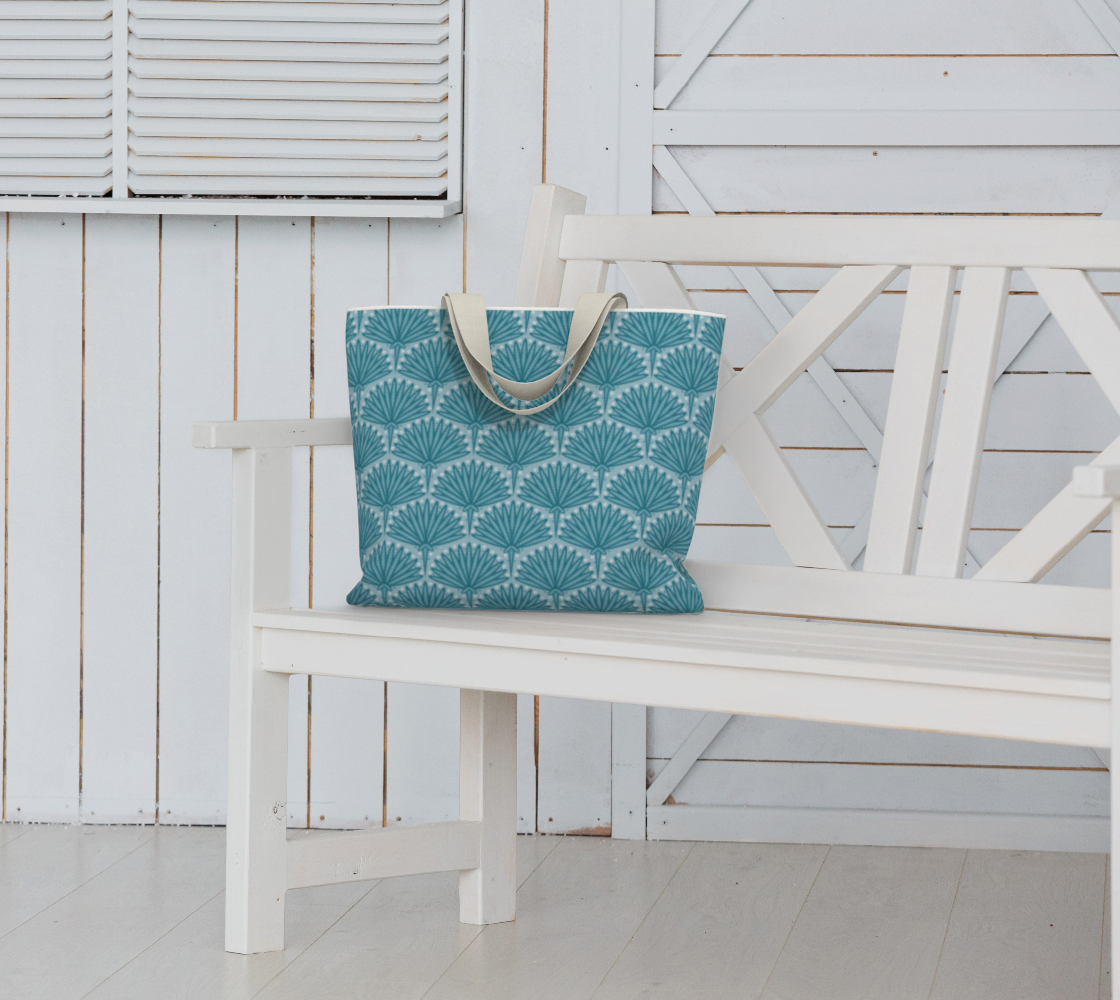 Robin Blue Palm Tote Bag
