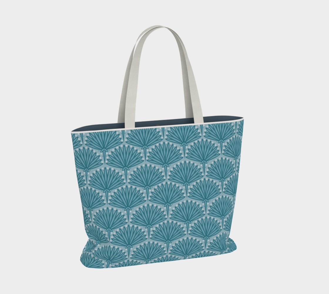 Robin Blue Palm Tote Bag