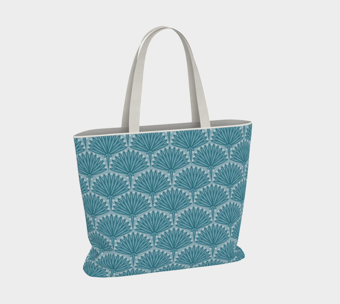 Robin Blue Palm Tote Bag