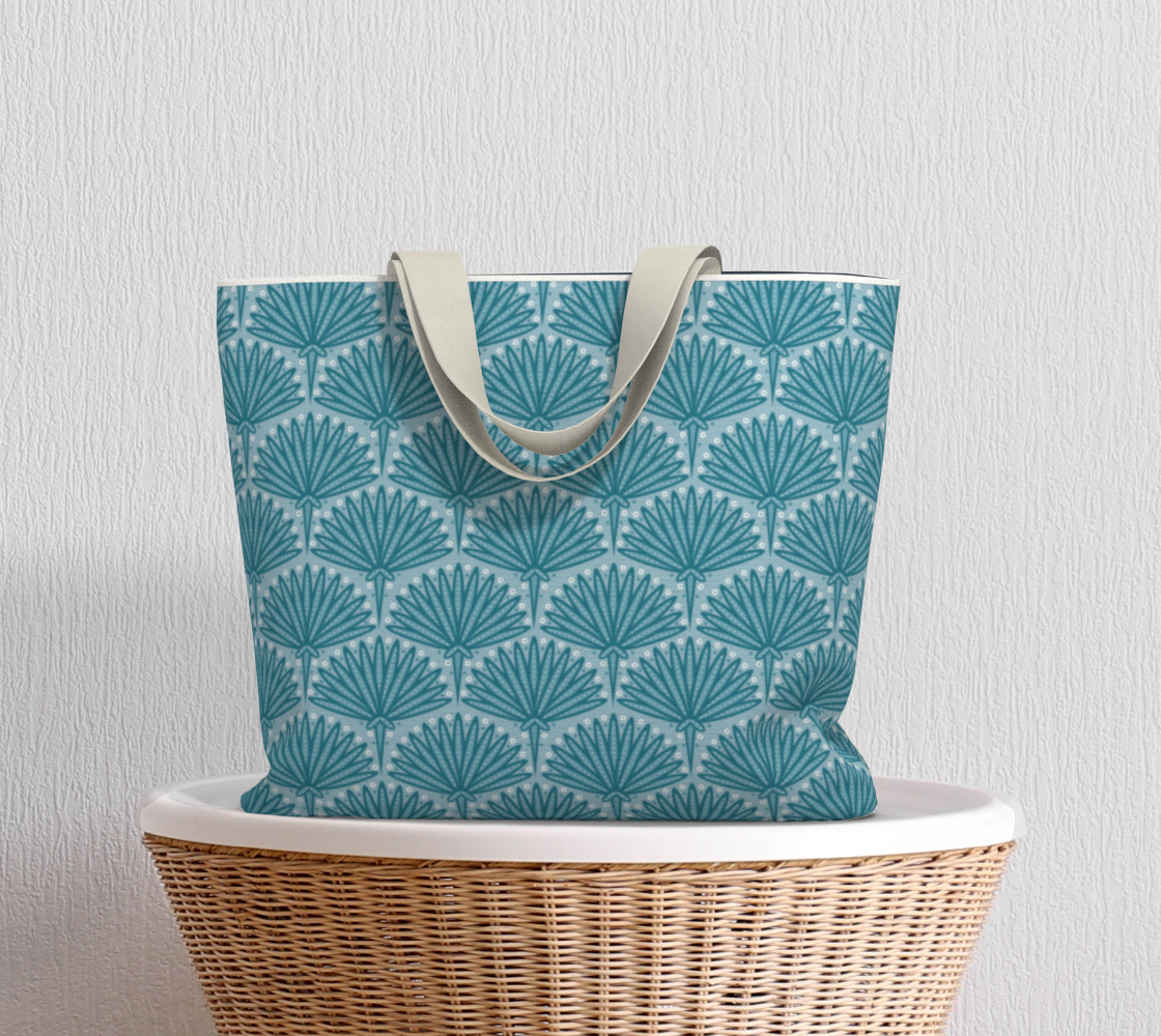 Robin Blue Palm Tote Bag
