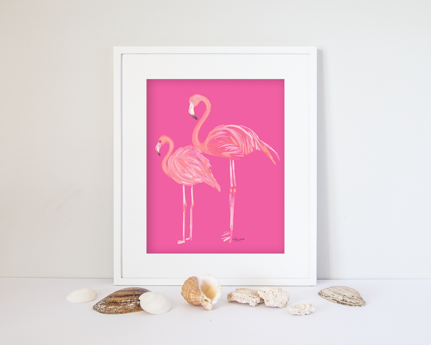 Pink Flamingo Art Print