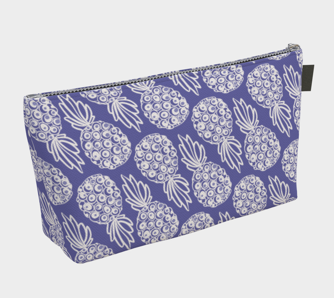 Very Peri Pineapple Cosmetic Bag