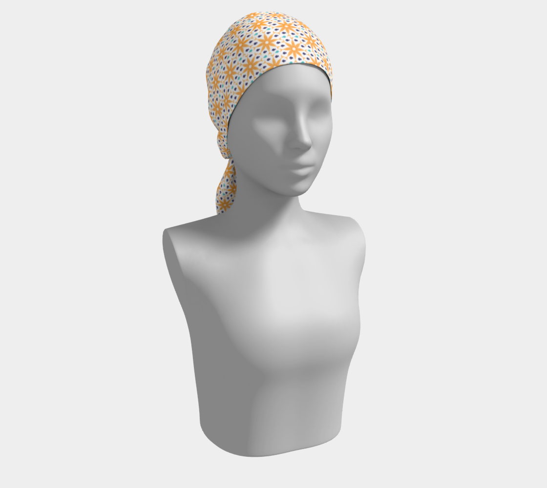 Geometric Orange Fish Scarf