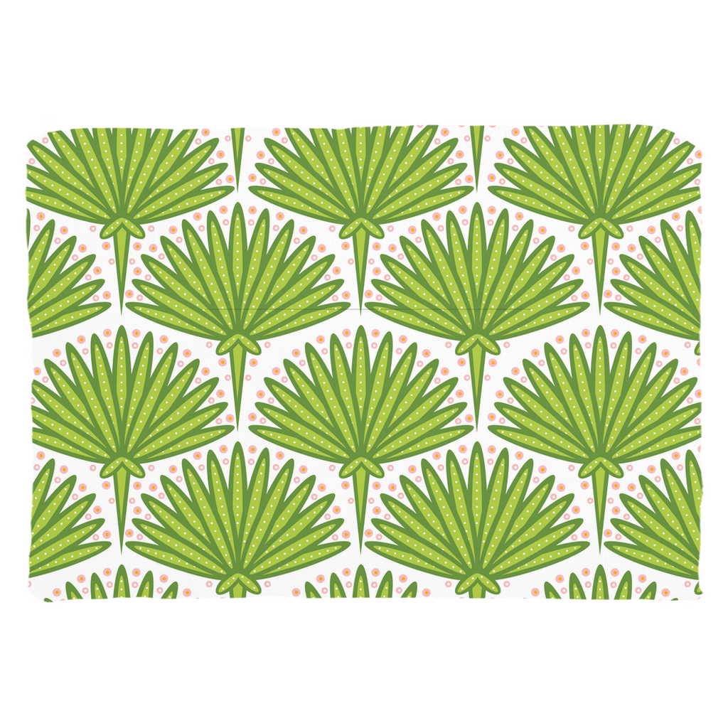 Green Palm Leaf Throw Pillows