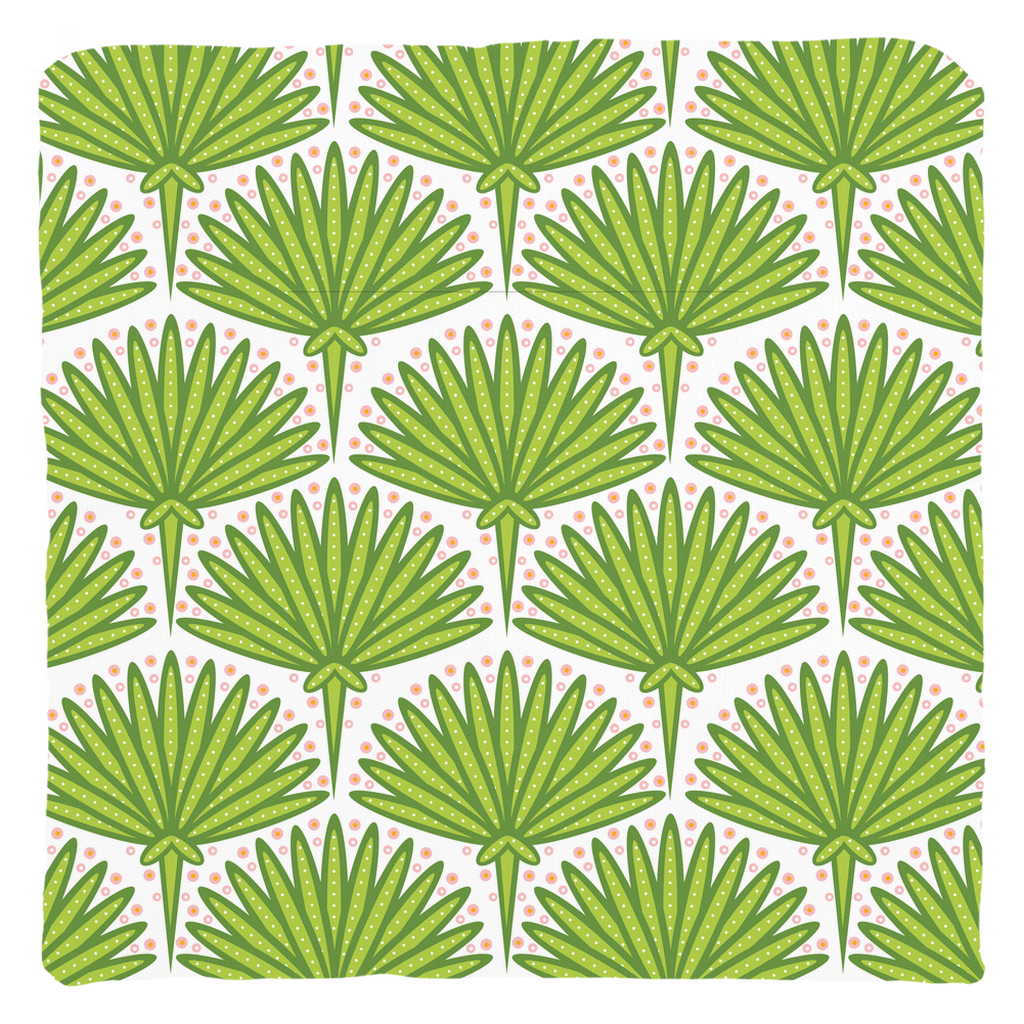 Green Palm Leaf Throw Pillows