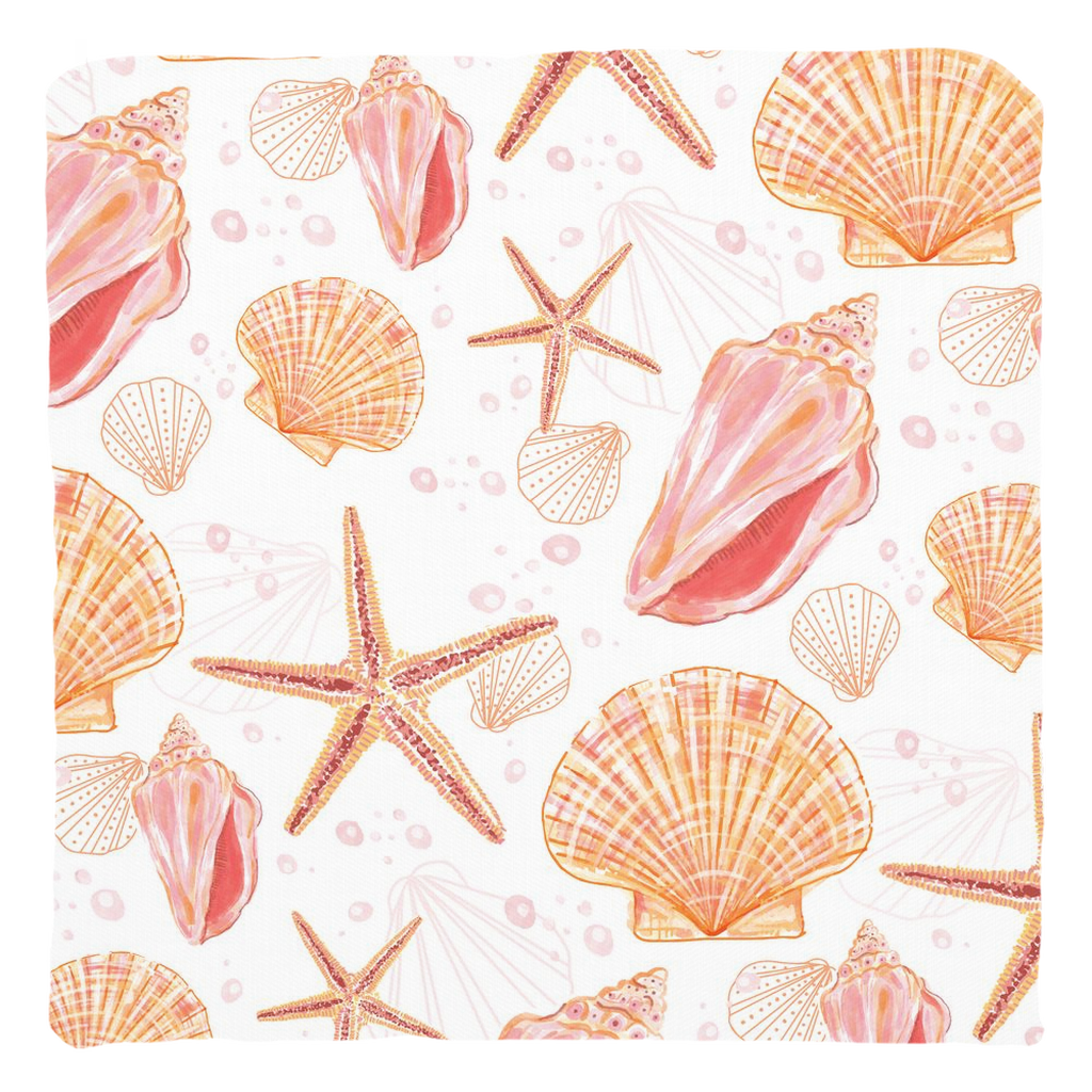 Shell Me On White Throw Pillows