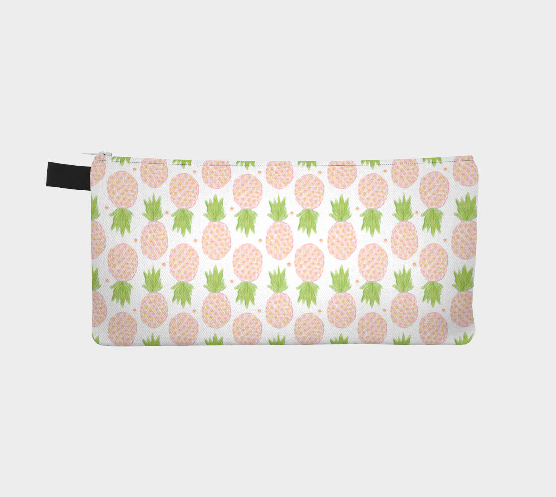 Pink Pineapple Pencil Case