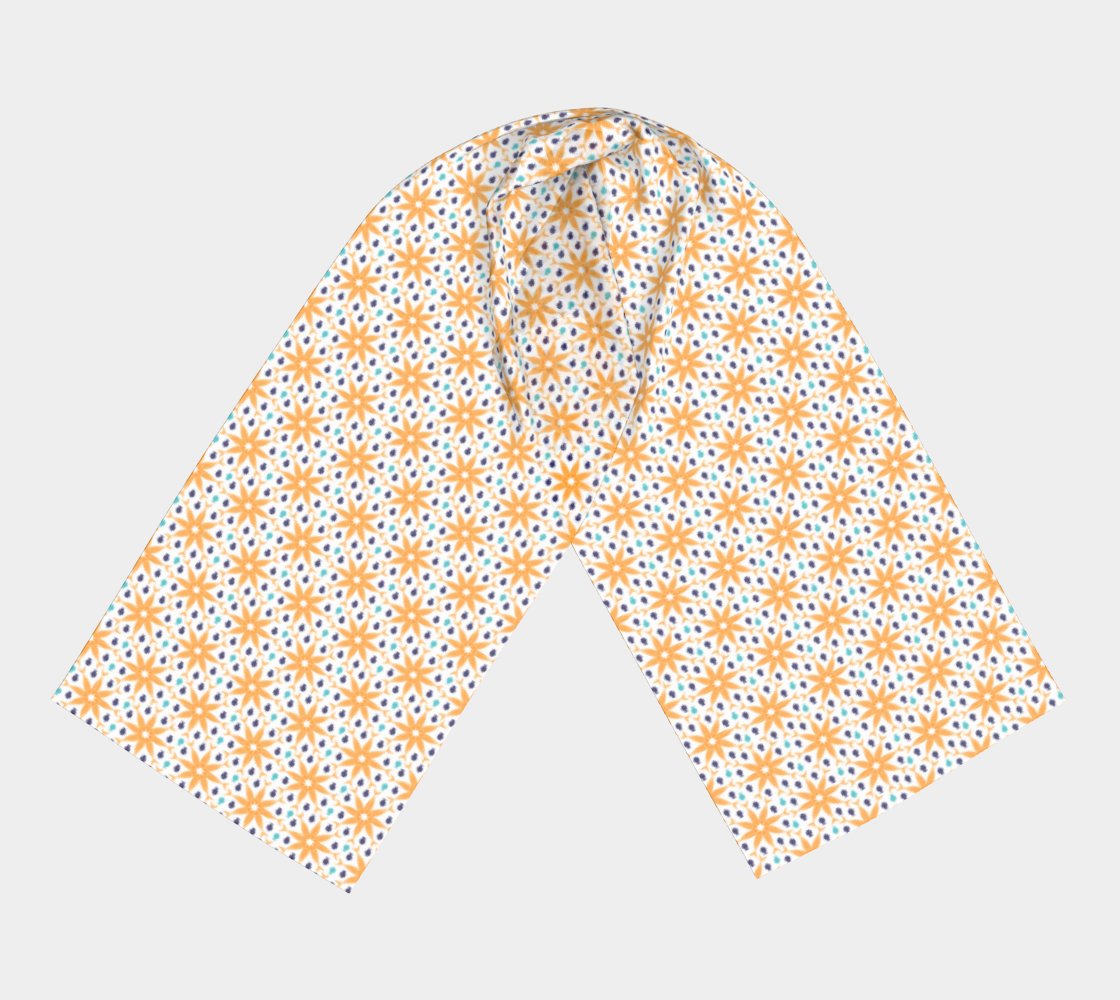 Geometric Orange Fish Scarf
