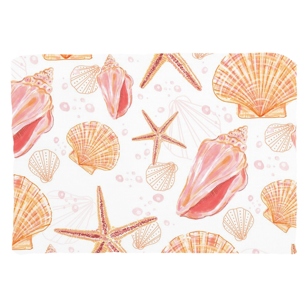 Shell Me On White Throw Pillows