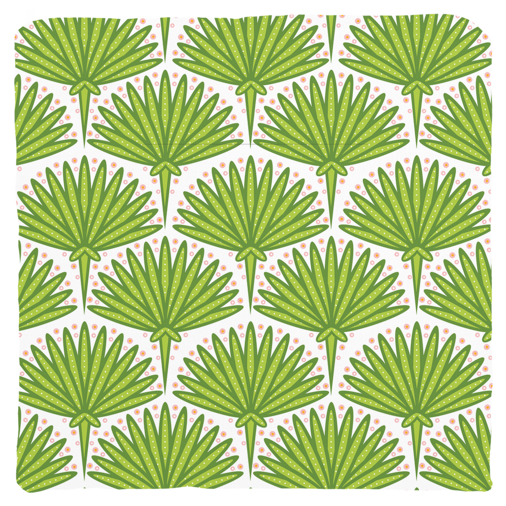 Green Palm Leaf Throw Pillows