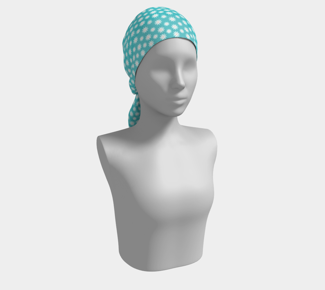 Blue Daisies Scarf
