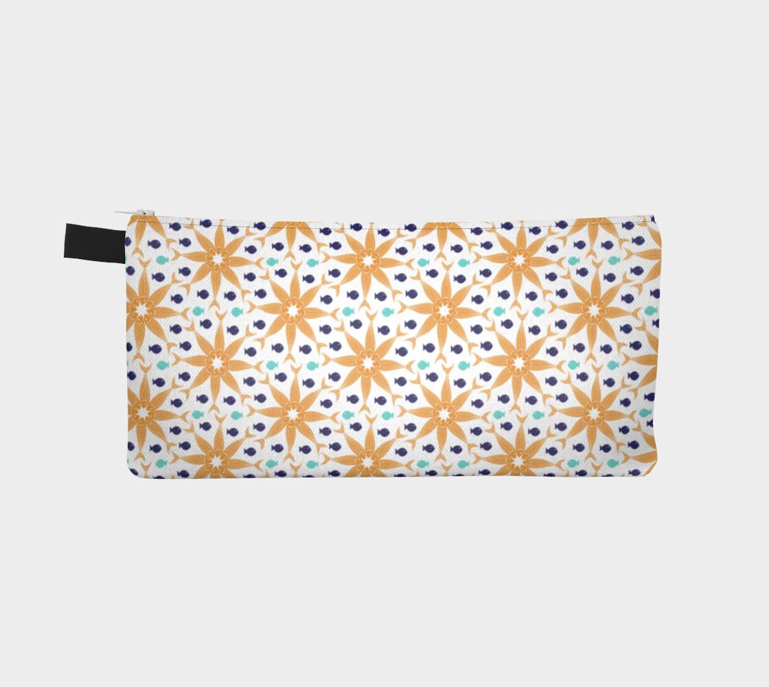 Geometric Orange Fish Pattern
