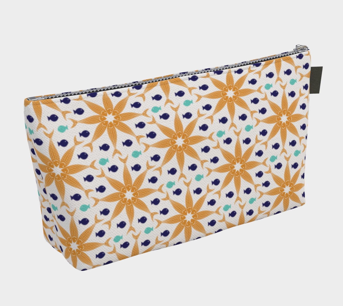Geometric Orange Fish Bag