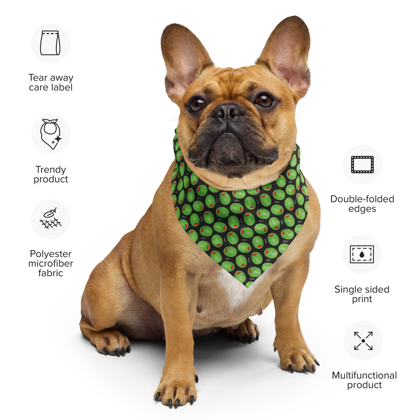 Black Olive Pet Bandana