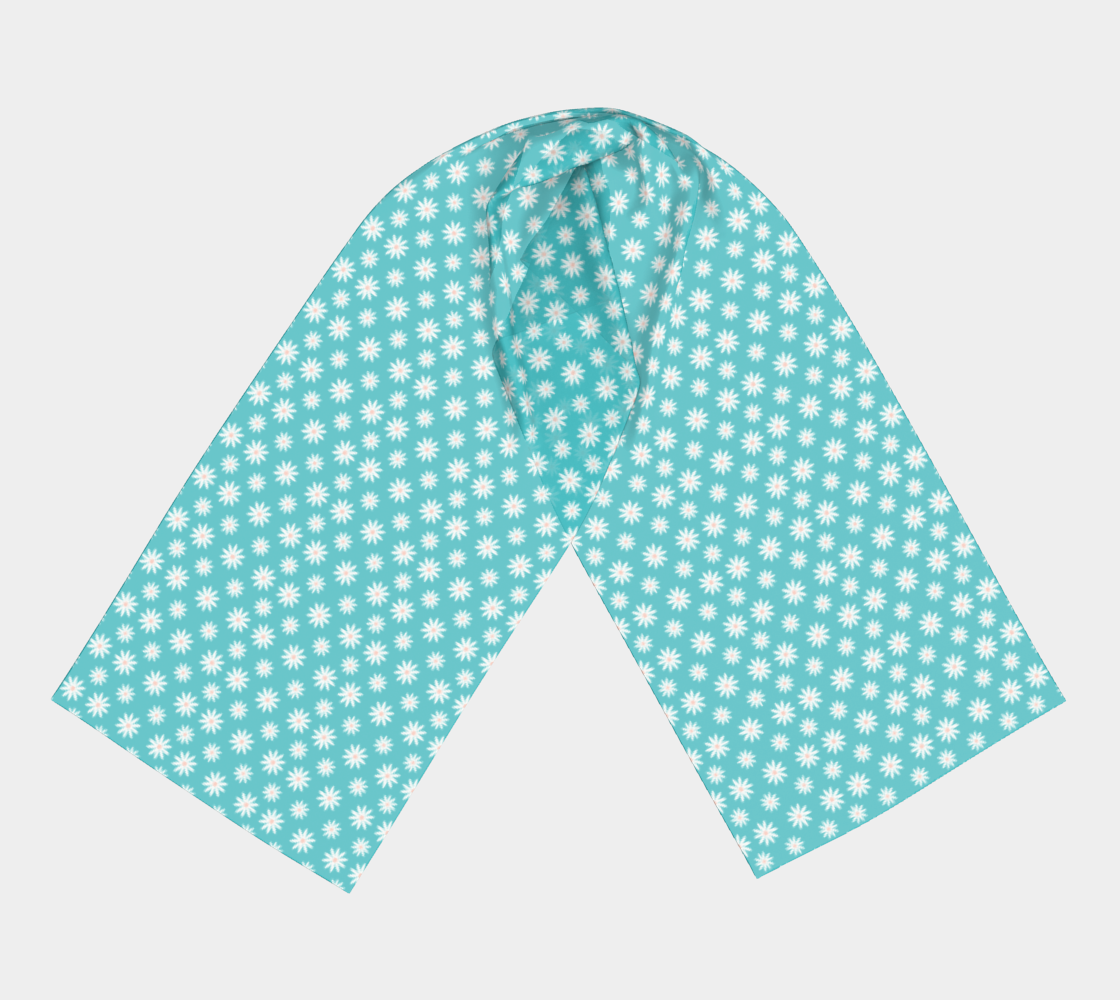 Blue Daisies Scarf