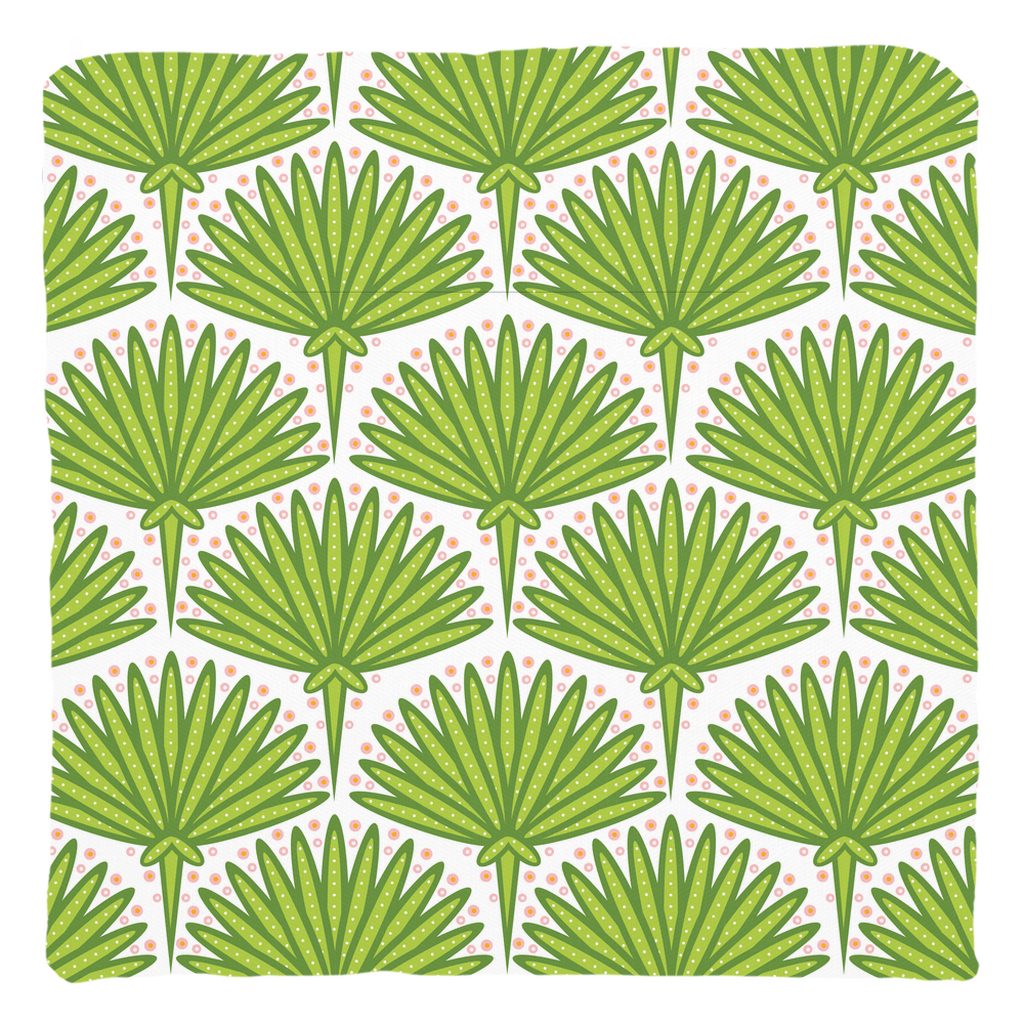 Green Palm Leaf Throw Pillows