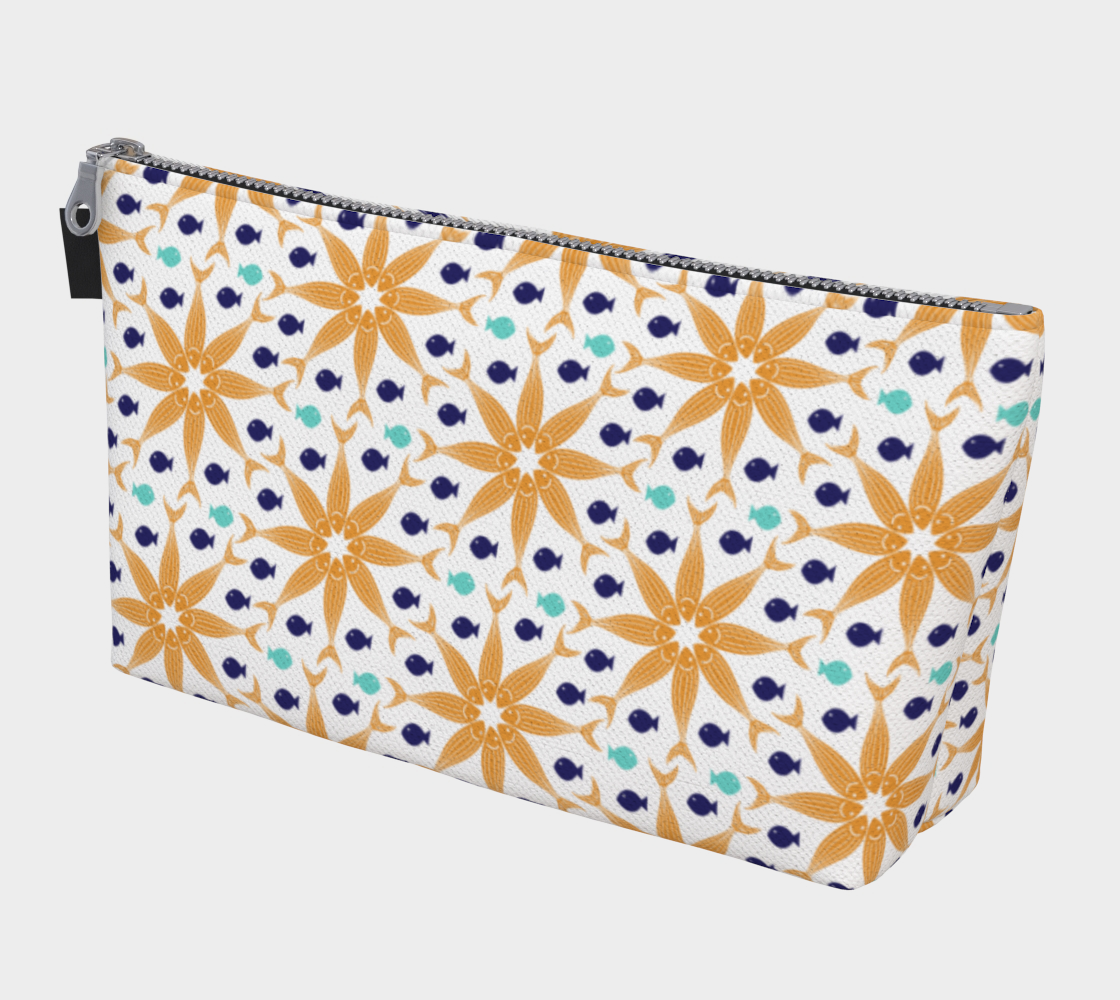 Geometric Orange Fish Bag