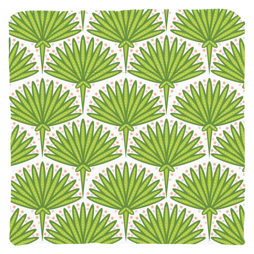 Green Palm Leaf Throw Pillows