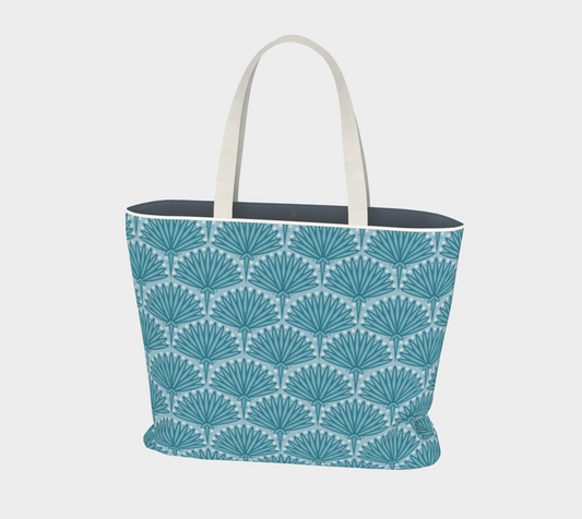 Robin Blue Palm Tote Bag