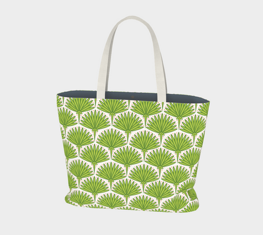 Green Palm Tote Bag