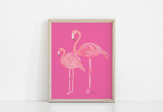 Pink Flamingo Art Print