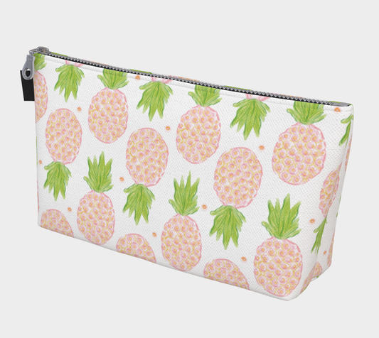 Pink Pineapple Cosmetic Bag