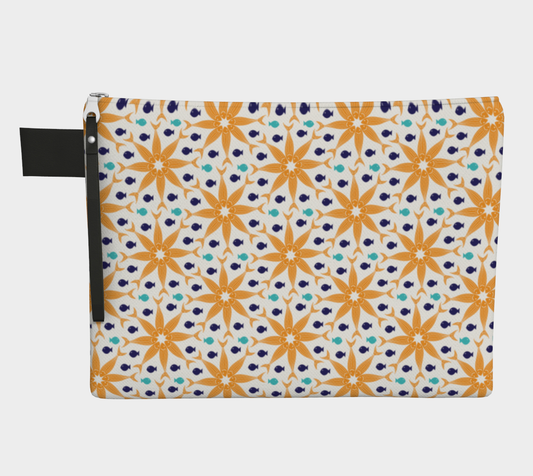 Geometric Orange Fish Carry All Bag