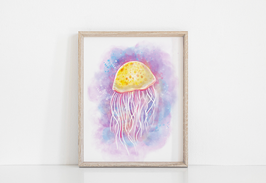 Watercolor Jellyfish Art Print