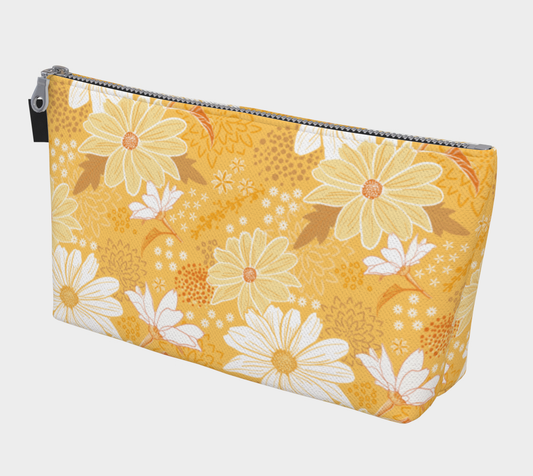 Yellow Blooms Cosmetic Bag