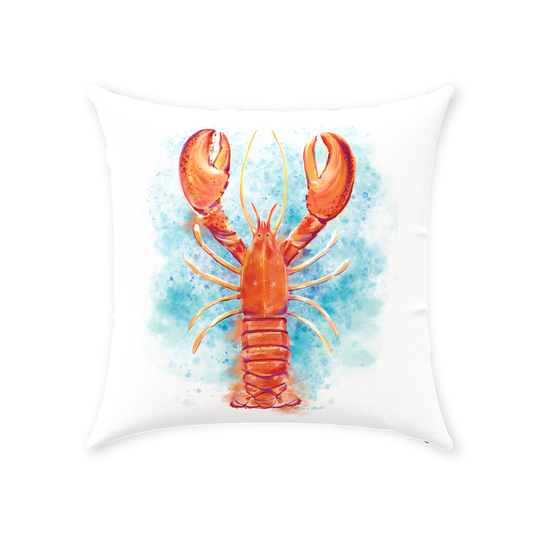 Watercolor Lobster Throw Pillow